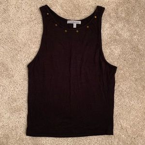 Studded neck tank top